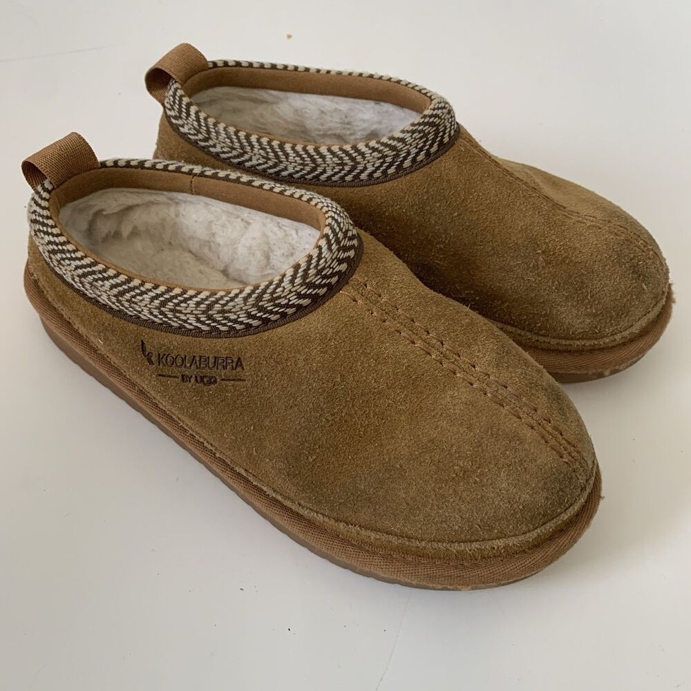 UGG‎ Kids Youth 13 Slipper Shoes Burree Platform Chestnut Sherpa
